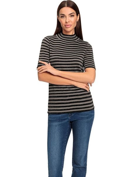 Heine Sweter w kolorze czarno-szarobrązowym rozmiar: 42. Czarne swetry Heine, bez wzorów, bez ramiączek. Za 65.23 zł.