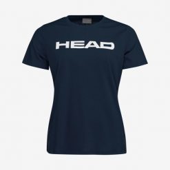 T-shirt damski Club Lucy. Niebieskie t-shirty Head, xl, bez wzorów, z bawełny, bez kołnierzyka, bez ramiączek. W wyprzedaży za 87.50 zł.