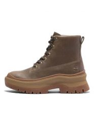 Timberland Skórzane kozaki zimowe "Roxie Lane" w kolorze ciemnobrązowym rozmiar: 41. Brązowe kozaki Timberland, na zimę, bez obcasa, bez zapięcia. Za 409.45 zł.
