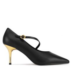 Szpilki GINO ROSSI. Czarne szpilki Gino Rossi, bez wzorów, bez obcasa, na szpilce, bez zapięcia. Za 349.99 zł.