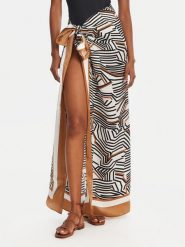 Max Mara Beachwear Chusta Ottico 2516541019 Beżowy. Brązowe rękawiczki Max Mara Beachwear, bez wzorów, z jedwabiu. Za 899.99 zł.