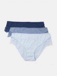Bawełniane figi z koronką 3 pack - fioletowy. Fioletowe figi Sinsay, l, bez wzorów, z bawełny. Za 25.99 zł.