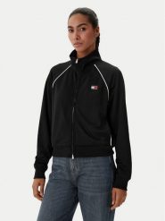 Tommy Jeans Bluza Badge DW0DW21930 Czarny Regular Fit. Czarne bluzy Tommy Jeans, xs, bez wzorów, z jeansu, bez kaptura. Za 419.99 zł.