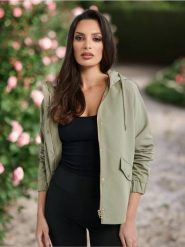 Kurtka parka - zielony. Zielone parki Sinsay, l, z kapturem. Za 79.99 zł.