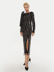 Bruuns Bazaar Sukienka koktajlowa Keiras BBW4158 Czarny Regular Fit. Czarne sukienki Bruuns Bazaar, bez wzorów, z syntetyku, wizytowe, bez kołnierzyka, bez ramiączek. Za 399.99 zł.