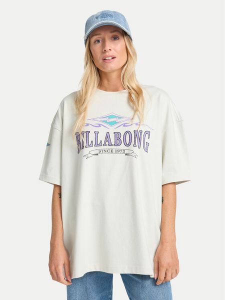 Billabong T-Shirt Wave Out EBJZT00481 Biały Loose Fit. Białe t-shirty Billabong, s, bez wzorów, z bawełny, bez kołnierzyka, bez ramiączek. Za 189.99 zł.