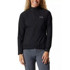 Wiatrówka damska Mountain Hardwear Kor Airshell Full Zip. Czarne kurtki sportowe Mountain Hardwear, m, bez wzorów, z softshellu, bez kaptura, trekkingowe. Za 499.00 zł.