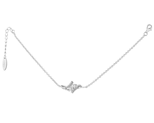 Bransoletka srebrna z cyrkoniami. Szare bransoletki Apart, z cyrkonią, srebrne. W wyprzedaży za 94.50 zł.