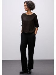 Street One Bluzka w kolorze brązowym rozmiar: 34. Brązowe bluzki Street One, s, bez wzorów, z wiskozy, klasyczne, bez kołnierzyka, bez ramiączek. Za 122.38 zł.