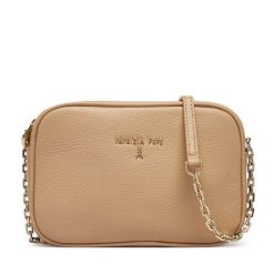 Torebka Patrizia Pepe. Brązowe listonoszki Patrizia Pepe, bez wzorów, bez dodatków. Za 689.99 zł.