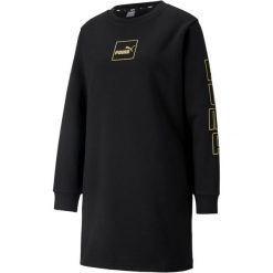 Bluza damska długa sportowa Puma Holiday. Czarne bluzy Puma, s, bez wzorów, z bawełny, bez kaptura. Za 128.00 zł.