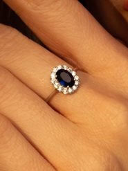 OR ÉCLAT Złoty pierścionek "Bleu merveilleux" z cyrkoniami rozmiar: 60. Szare pierścionki OR ÉCLAT, z cyrkonią, złote. Za 904.99 zł.