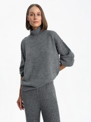 BGN Sweter w kolorze szarym rozmiar: 40. Szare swetry BGN, bez wzorów, ze splotem, bez ramiączek. Za 144.95 zł.