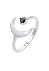Elli Damski półksiężyc Astro Open Black z cyrkoniami w srebrze próby 925 Sterling Silver Pierścionki 1 ct. Czarne pierścionki Elli, z cyrkonią, srebrne. Za 163.99 zł.