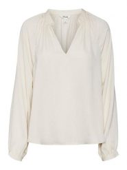 Vero Moda Bluzka w kolorze kremowym rozmiar: M. Brązowe bluzki Vero Moda, m, bez wzorów, bez kołnierzyka, bez ramiączek. Za 48.39 zł.
