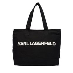Torebka KARL LAGERFELD. Czarne shopper KARL LAGERFELD, bez wzorów, bez dodatków. Za 389.99 zł.