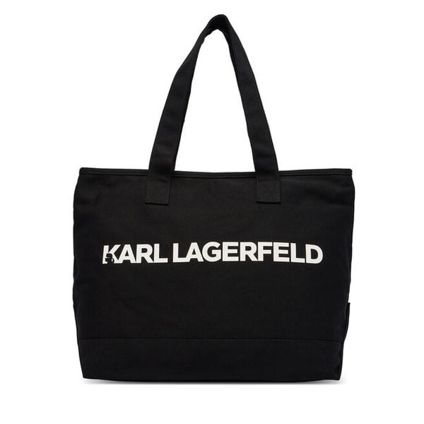 Torebka KARL LAGERFELD. Czarne shopper KARL LAGERFELD, bez wzorów, bez dodatków. Za 283.99 zł.