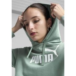 Damska bluza z kapturem z logo No.1 ESS PUMA Green Moon. Zielone bluzy Puma, s, bez wzorów, z kapturem. W wyprzedaży za 94.00 zł.