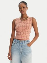 RVCA Top Shiver 23B071504 Różowy Slim Fit. Czerwone topy RVCA, m, bez wzorów, z wiskozy, bez kołnierzyka, bez ramiączek. Za 229.99 zł.