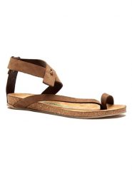 Comfortfusse Skórzane sandały w kolorze beżowym rozmiar: 39. Brązowe sandały Comfortfüße, bez wzorów, z nubiku, klasyczne, z otwartym noskiem, bez obcasa, bez zapięcia. Za 252.99 zł.