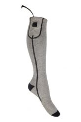 Damskie skarpety jeździeckie HKM Keep Warm ohne Akku. Szare skarpety HKM, bez wzorów, z materiału. Za 189.50 zł.