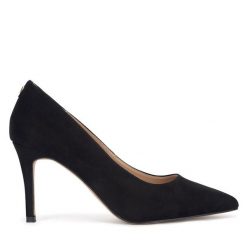 Szpilki DeeZee. Czarne szpilki DeeZee, bez wzorów, bez obcasa, na szpilce, bez zapięcia. Za 119.99 zł.