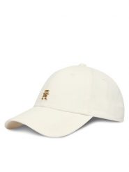Tommy Hilfiger Czapka z daszkiem Th Elevated Chic Cap AW0AW17631 Biały. Białe czapki TOMMY HILFIGER, bez wzorów, z bawełny. Za 209.99 zł.