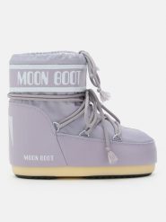 Moon Boot Botki zimowe "Icon" w kolorze fioletowym rozmiar: 39-41. Różowe botki Moon Boot, na zimę, bez wzorów, bez obcasa, bez zapięcia. Za 567.00 zł.
