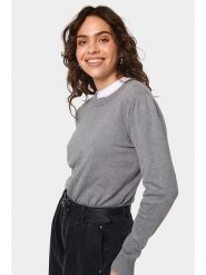 SAINT TROPEZ Sweter "Mila" w kolorze szarym rozmiar: XL. Szare swetry Saint Tropez, xl, bez wzorów, bez ramiączek. Za 104.99 zł.