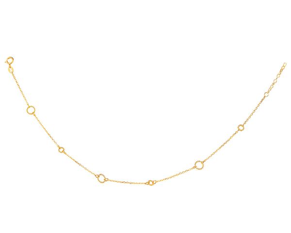 Złota bransoletka na nogę, ankier - koła. Żółte bransoletki Apart, złote. Za 589.00 zł.