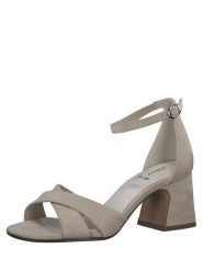 S. Oliver Sandały w kolorze beżowym rozmiar: 38. Brązowe sandały S.Oliver, bez wzorów, z otwartym noskiem, bez obcasa, na koturnie, bez zapięcia. Za 112.36 zł.