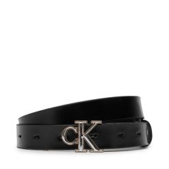 Pasek Calvin Klein. Czarne paski Calvin Klein, bez wzorów. Za 249.99 zł.