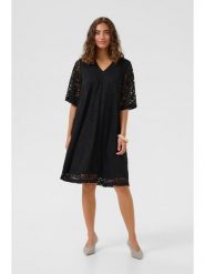 CULTURE Sukienka w kolorze czarnym rozmiar: L. Czarne sukienki Culture, l, bez wzorów, z koronki, bez kołnierzyka, bez ramiączek, midi. Za 159.95 zł.