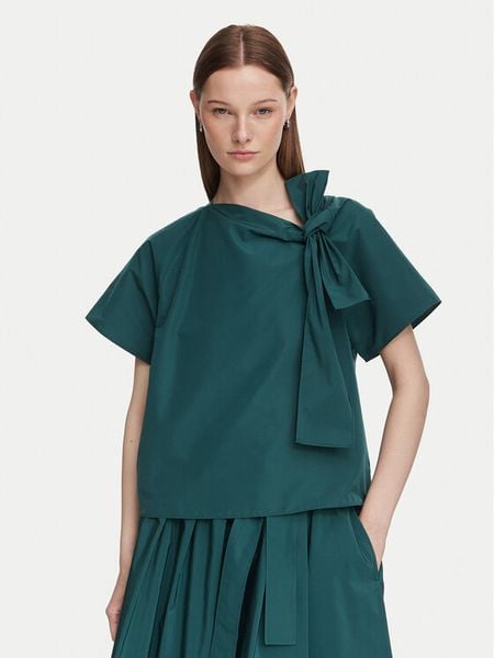 Weekend Max Mara Bluzka Recente 2625166071 Zielony ciemny Regular Fit. Zielone bluzki Weekend Max Mara, bez wzorów, z syntetyku, bez kołnierzyka, bez ramiączek. Za 694.99 zł.