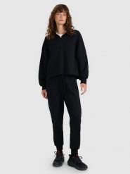 4F Spodnie dresowe joggery damskie - czarne M. Czarne spodnie dresowe 4f, l, bez wzorów, z bawełny. Za 169.99 zł.