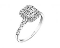 Pierścionek z białego złota z diamentami - 0,50 ct - próba 585. Białe pierścionki Apart, z diamentem, złote. Za 5,290.00 zł.