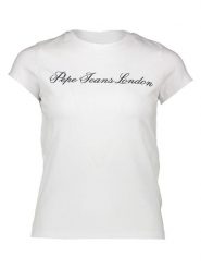 Pepe Jeans Koszulka w kolorze białym rozmiar: XXS. Białe bluzki Pepe Jeans, xxs, bez wzorów, z jeansu, bez kołnierzyka, bez ramiączek. Za 96.37 zł.