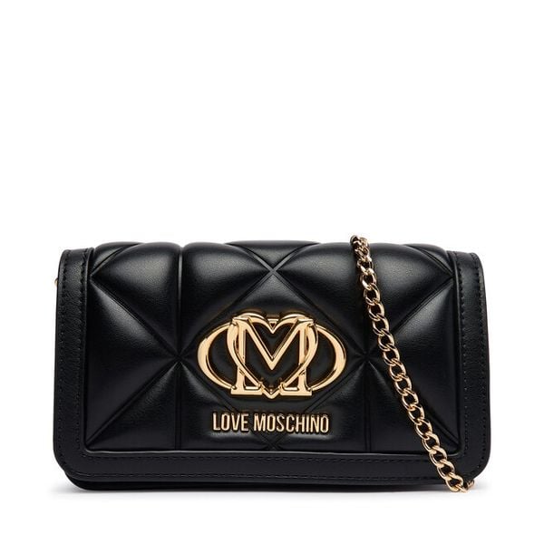 Torebka LOVE MOSCHINO. Czarne kopertówki Love Moschino, bez wzorów, bez dodatków. Za 699.99 zł.