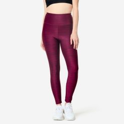 Legginsy fitness damskie Domyos w szarą panterkę. Szare legginsy DOMYOS, l, bez wzorów, z elastanu, z podwyższonym stanem. Za 69.99 zł.
