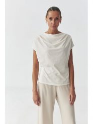 TATUUM Bluzka "Melisa" w kolorze kremowym rozmiar: M. Brązowe bluzki Tatuum, m, bez wzorów, bez kołnierzyka, bez ramiączek. Za 117.73 zł.