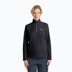 Bluza trekkingowa damska Jack Wolfskin Taunus Hz. Czarne bluzy Jack Wolfskin, bez wzorów, bez kaptura. Za 179.99 zł.