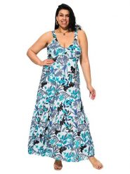 Aller Simplement Sukienka w kolorze biało-niebieskim rozmiar: 46/48. Białe sukienki Aller Simplement, na co dzień, bez wzorów, z bawełny, klasyczne, bez kołnierzyka, bez ramiączek, maxi, proste. Za 100.99 zł.