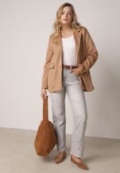 Jasnoszare Jeansy z Bawełną i Wysokim Stanem o Prostym Kroju z Przetarciam Vimariella. Szare jeansy Born2be, l, bez wzorów, z podwyższonym stanem. Za 139.99 zł.