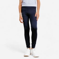 Legginsy jeździeckie dla dzieci Fouganza 100 lekkie. Fioletowe kurtki FOUGANZA, na lato, m, bez wzorów, z materiału, bez kaptura. Za 69.99 zł.