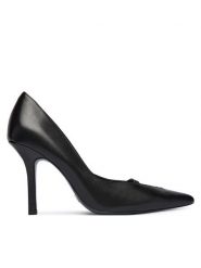Patrizia Pepe Szpilki 2Z0020 V038 K103 Czarny. Czarne szpilki Patrizia Pepe, bez wzorów, ze skóry, bez obcasa, na szpilce, bez zapięcia. Za 1,389.00 zł.