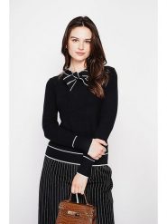 C& Jo Sweter w kolorze czarno-białym rozmiar: 36. Białe swetry C& Jo, bez wzorów, z kaszmiru, bez ramiączek. Za 162.49 zł.