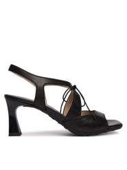 Hispanitas Sandały HV264650 C003 Czarny. Czarne sandały Hispanitas, bez wzorów, ze skóry, bez obcasa, na słupku, bez zapięcia. Za 609.99 zł.