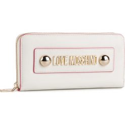 Duży Portfel Damski LOVE MOSCHINO - JC5649PP07KF0100 Bianco. Białe portfele Love Moschino, bez wzorów, ze skóry ekologicznej. W wyprzedaży za 289.00 zł.