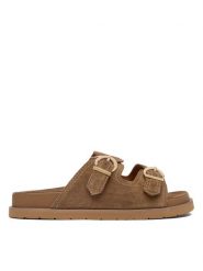 Gant Klapki 32503255 Brązowy. Brązowe klapki GANT, bez wzorów, ze skóry, bez obcasa. Za 459.99 zł.