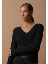 Perfect Cashmere Kaszmirowy sweter "Gaby" w kolorze czarnym rozmiar: S. Czarne swetry Perfect Cashmere, s, bez wzorów, z kaszmiru, bez ramiączek. Za 456.99 zł.